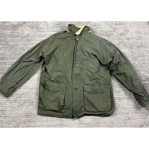 Arrow Canvas Jacket Mens Medium Green Flannel Lined Corduroy Collar Outdoor‎